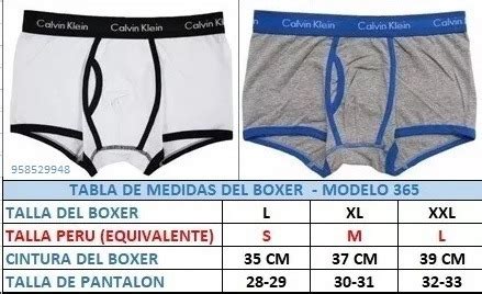 talla calzoncillos calvin klein china